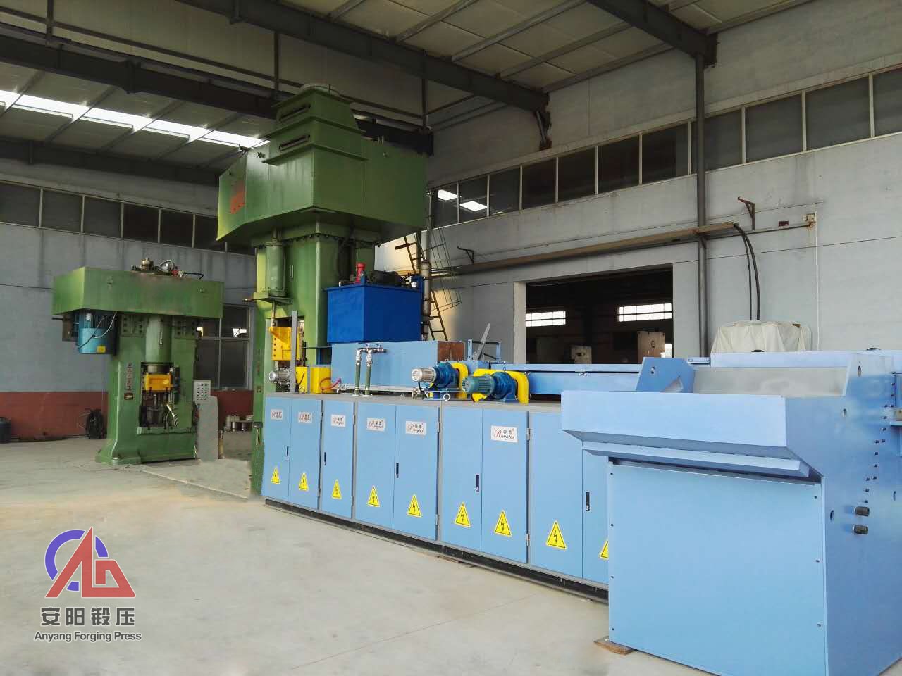 induction furnace and screw press