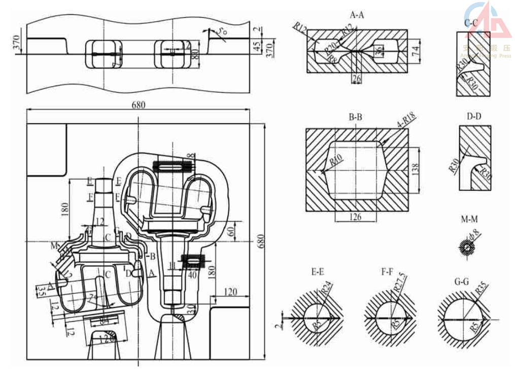 truck steering knuckles drawing